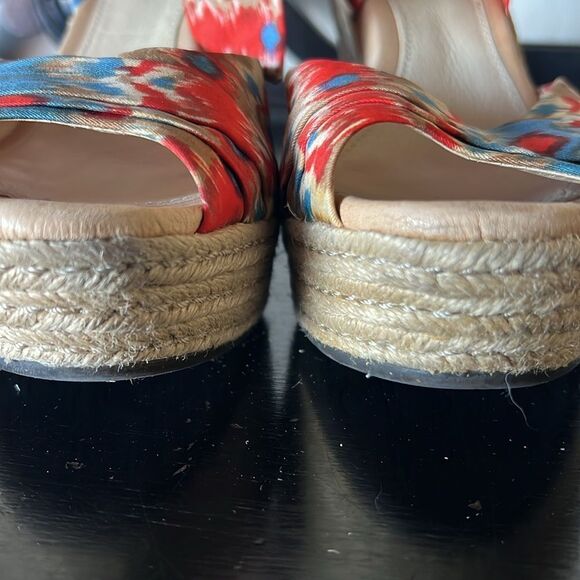 UGG® Lucianna 1000695 Open Toe Espardrille Wedge Heel Leather Sandals Sz 7.5 - Picture 11 of 11